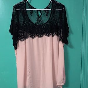 Lace and Satin Blouse